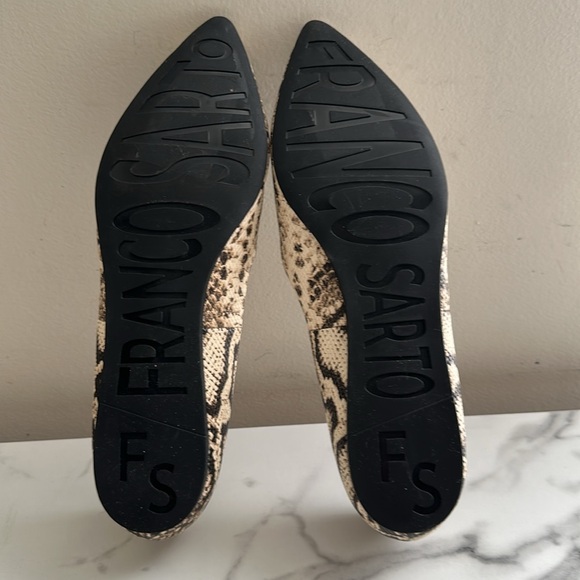 Pre owned/ Franco Sarto Snakeskin Patterned Women's Flats - Picture 9 of 15